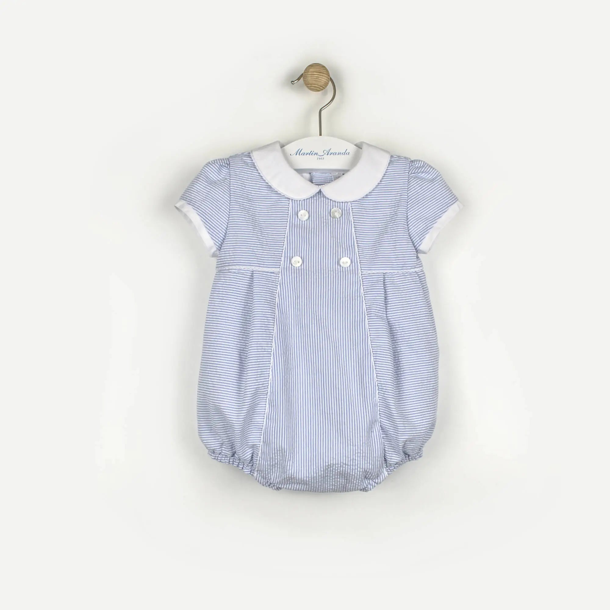 Boys' Overalls In White And Sky Blue