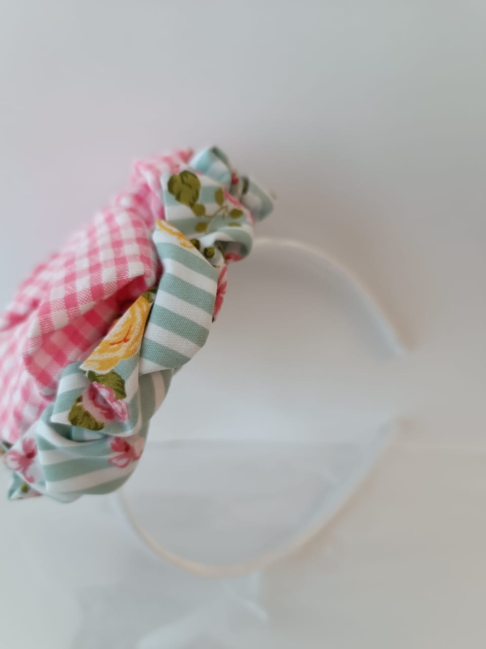 Girls White And Pink Hair Tie