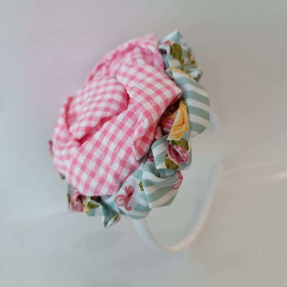 Girls White And Pink Hair Tie
